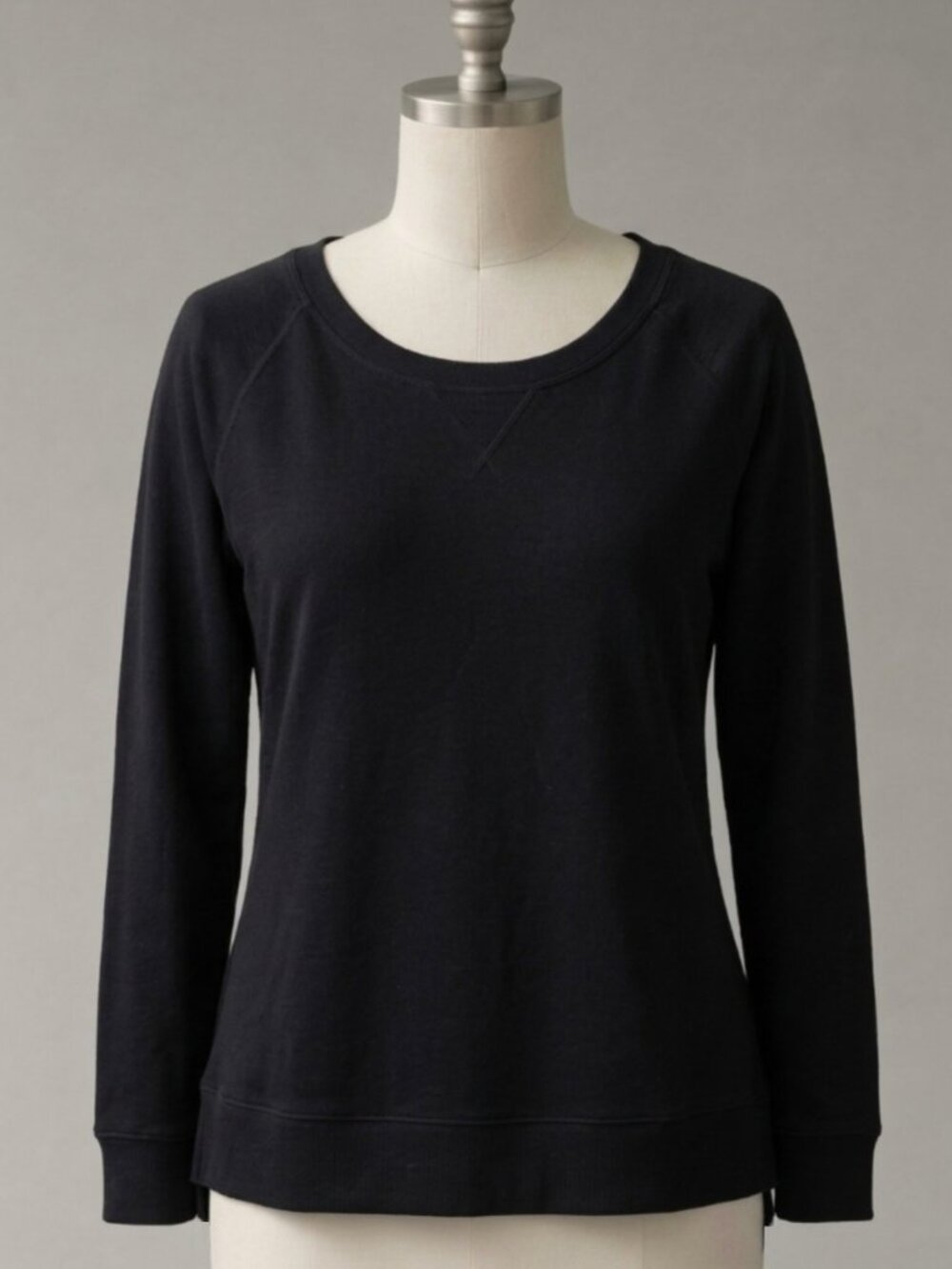 Old Navy | Black Scoop Neck Sweatshirt with High-Low Hem | Size XS